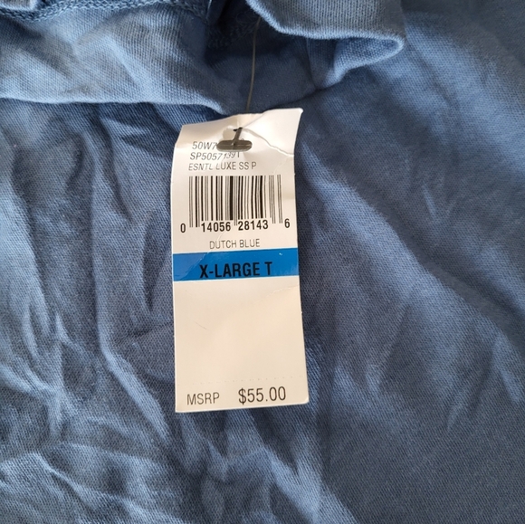 NEW Van Heusen Blue Short Sleeve Polo Shirt , Size XL TALL - Picture 6 of 6